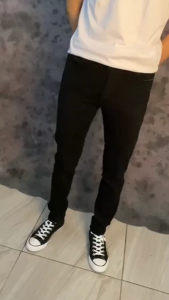 TURUN HARGA - Celana Jeans Pria Lelaki Dewasa Hitam Pensil Slimfit Slim Fit Slimpit Slim Pit Skinny Stretch Street Setrit Strit Karet Melar / Jins Panjang / Jens / Cowok / Murah / Keren / Gaul / Item Polos / Terbaru 2022 AL BASIT
