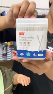 cotton buds 3 in 1 Cotton Swab 200pcs Double-headed Baby Cotton Swab Disposable Ear Nose Cleaning Tipped