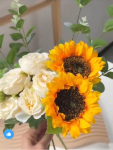 Giỏ Hoa Mẫu Đơn Lụa Trang Trí Nhà Cửa Decor Phòng Khách Nhà Hàng Văn Phòng Công Ty Cực Xinh