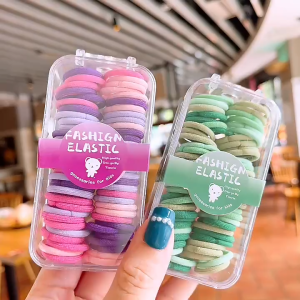 Ikat Rambut Elastis Warna Warni & Model Polos Gaya Korea