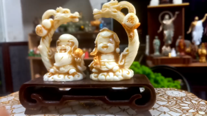 bộ tượng Ông bà thọ Bách niên -giai lão . mini sắc nét.