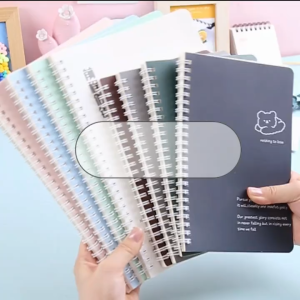 Line Notebook A5/B5 4Pcs Ring Notepads Binder Coil Notebook 60Sheets