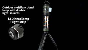 Outdoor Mosquito Light Camping Flashlight USB Charging Battery Display Magnet Adsorption Hook Suspension