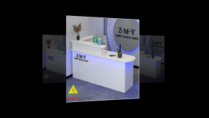 QUẦY LỄ TÂN QUẦY TIẾP TÂN QUẦY TÍNH TIỀN QUẦY THU NGÂN QTT424 ( BÀN KHÔNG ĐÈN)- Nội thất lắp ráp Viễn Đông Adv