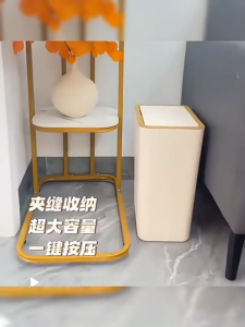 【Ready Stock】BOTOM 10L Plastic Garbage Can Portable Dustbin Kitchen With Cover Rubbish Bin Toilet Dustbin Kitchen Pedal rubbish Bin With Cover Garbage Bin 垃圾桶