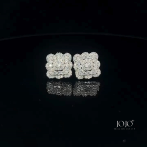 B1388 Bông tai nữ đính đá baguette siêu sang trọng JOJO