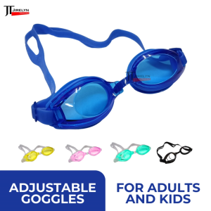 Adjustable Swimming Goggles for Adults & Kids – Blue Pink Yellow Black Green – Comfort & Clarity