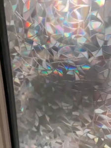 Home UV protection window film 3D Stained glass window film Vinyl self-mucous membrane frosted glass sticker 40x100cm electrostatic film bonded window decoration 3D privacy window film Bathroom anti-peeping light mask Reusable window sticker