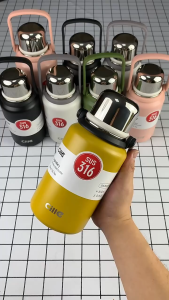 Cille 900ml/1.2L/1.6L/2L Cup Cap 316SS/Ceramic Liner 304SS Stainless Steel Vacuum Flask Thermos