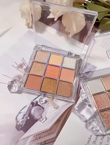 GBS-อายแชโดว์เก้าสีพาเลทอายแชโดว์แบบพกพากันน้ำสีเอิร์ธโทนเงา อายแชโดว์สีมุก