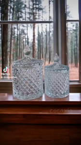 Ly Làm Nến Thủy Tinh Kim Cương Dùng Đựng Nến Handmade Hoặc Đồ Trang Trí