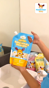 Moose Gear Baby Laundry Liquid Detergent 1000ml Fabric Softener Fabcon 500ml Bottle Cleanser 500ml