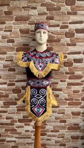 BORDIR KOSTUM TARI TRADISIONAL MOTIF PAPUA UNTUK ANAK ANAK