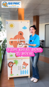 Tủ nhựa Royal 2 tầng QUI PHÚC tủ treo quần áo rộng rãi bền chắc tiện lợi an toàn sức khoẻ