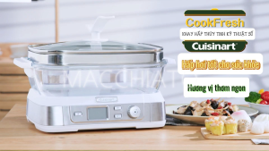 Nồi hấp thủy tinh đa năng Cuisinart STM-3000HK 1650W 5 lít 7 chế độ cài đặt