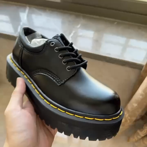 Casual Thick-soled Height-enhancing Single Shoes Martin Boots British College Retro Workwear Leather Shoes Women Adrian Dr. Martens
