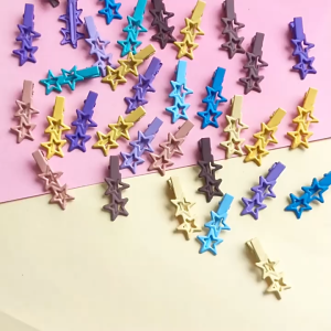 AHOURR ทกิ๊บติดผมดาวห้าแฉกY2Kโลหะสีลูกกวาดสีหวานข้างคลิปแฟชั่นสําหรับผู้หญิง