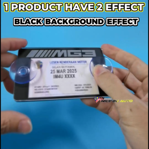 Perodua Series Roadtax Holder Car Road Tax 2024 2 Layer Acrylic Suction Cups Carbon Screw Suction