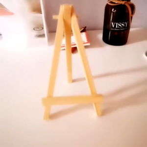 🔥Wishwa👍 Mini Wooden Easel Adjustable Artist Easel Triangle Cards Display Stand Portable Display Rack