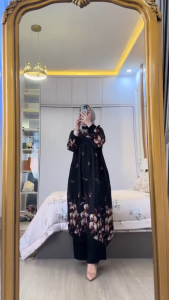 NEW VEGA SET LONG TUNIK VIRAL SETELAN MIDI KULOT TERLARIS SET TUNIK RAYON KEKINIAN