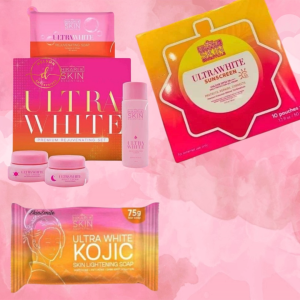 Hikari Ultra White Rejuvenating Set/Sunscreen SPF50/Kojic Soap