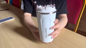 380ML/510ML Stainless Steel Portable Reusable Coffee Mug Car Thermos Mug Travel Thermo Cup Cold/Warm Leak-proof Tumbler Office Water cup