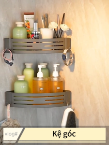 MEIDOO phòng tắm hình tam giác rổ khoan không lưu trữ /phòng tắm lưu trữ góc phòng tắm treo giỏ