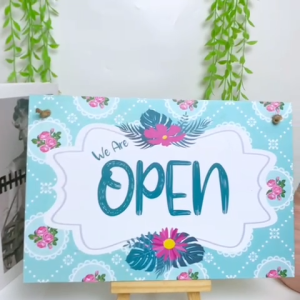 TENNESY PAJANGAN SIGN PINTU OPEN CLOSE TOKO SHABBY VINTAGE 30x20CM HIASAN DINDING GANTUNG WALL DECOR PAJANGAN POSTER DEKORASI KAMAR RUMAH TOKO KAMAR
