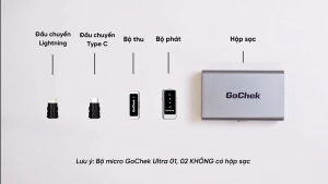 Micro thu âm GoChek Ultra S24 không dây cao cấp Dùng Livestream Quay Video Thu âm... mã mới dùng được cho các dòng điện thoại