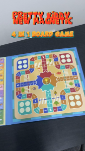 E-Morah New Magnectic 4 in 1Board Game Book Educational Toys Free Bag (Link GameElimination GameChess etc) - TKB-40