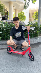 Xe trượt Scooter Sắt phiên bản Cao Cấp chịu trọng tải lớn - 2 bánh - Có Tay Phanh - Có chân chống - Kiểu dáng thể thao