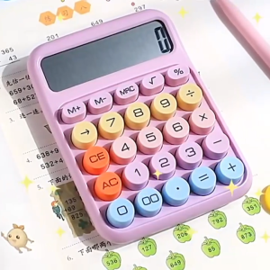 เครื่องคิดเลข ที่ใช้แบตเตอรี่ 12หลัก คิด เลข หน้าจอขนาดใหญ่ สําหรับโรงเรียน และสํานักงาน Cutie world