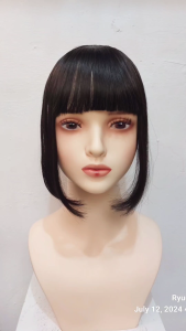 Ryuuta Wig Poni Clip Extension Hime Cut Hitam Coklat