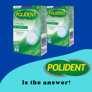POLIDENT 3 MINUTES DAILY CLEANSER FOR DENTURES 36S