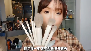 LANIAKEA 10 PCS Set Kuas Makeup Premium Kuas Alami Eyeshadow Blushon Face Brush