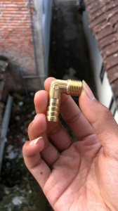 Nepple Nepel L Siku Kuningan Ukuran 10 mm Adaptor Konektor
