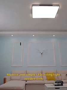 50cm96w round ultra-thin 5cm side luminous ceiling lamp balcony study bedroom small living room three-color stepless remote control dimming lamp