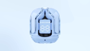 Ultrapods Pro Bluetooth Headphones with Microphone Wireless Waterproof Earbuds HiFI Stereo Noise Cancelling Sports Earbuds Electronic Transparent with Silicone Soft Shell Lanyard