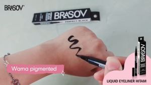 BRASOV Perfect Black Waterproof Liquid Eye Liner Pen 2mL | eyeliner spidol (BPOM)