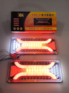 1 Pair(2pcs) - R/E ELF G-MAX 24V TAIL LIGHT(13"x5.5") for All Truck Elf Trailer Forward Jeep Bus - WATERPROOF