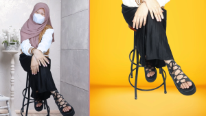 Sepatu Sandal casual wanita Gladiator Platform Land Brother