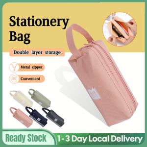 Stationery Bag Creative Double layer Multi-Function Canvas & Piano Single Layer Pencil Case Bekas Pensil Kanvas Dua Lapisan Stationery Large Capacity Zip Cute Pencilbox Box Kids Children Goodies Birthday Christmas Gift Present Alat Tulis Kotak Pensel