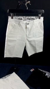 Celana Pendek Pria Chinos Stretch Bahan Melar Warna Putih Hitam Abu Mocca Cream