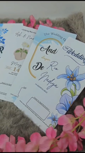 (50PCS) Undangan Pernikahan 1 Lembar BM F