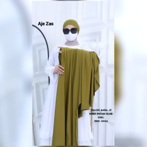 TERBARU!!! Hijab  Instan Kode J-3 5-XL Bahan Jersy Premium Free Inner Bando By Ory AjeZas Collection