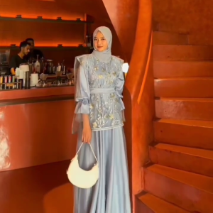 BEST SELLER Felarie Dress mix Brukat Dress Muslim Dress Pesta Gamis Kondangan Wanita Terbaru 2024