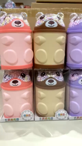 (FREE BUBBLE WRAP+DUS) Celengan Bentuk Beruang Bear Dengan Styrofoam Gabus Coin Box Kunci Gembok