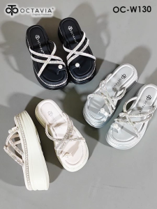 OCTAVIA Sandal Slide Slip On Wedges Heels Wanita #OC-W130