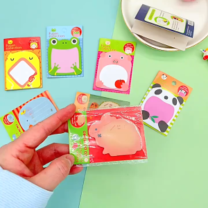 Creative Sticky Notes Doorgift Cute Cartoon Animal Shape Memo Notepad Stationery Nota Lekat 卡通动物便利贴
