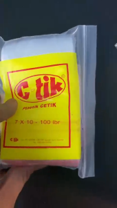 Kantong Packing Bumbu Emas Sambal Klip Ziplock 7x10 100Pcs Bahan Pe C-tik Tebal 0.45 Micron